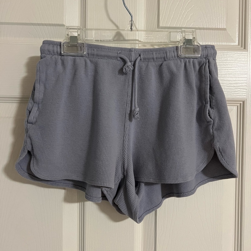 Brandy Melville Summer Thermal Shorts in Light Blue